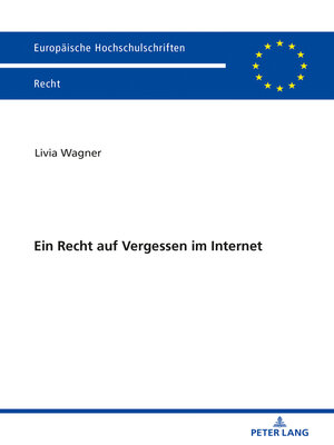 cover image of Ein Recht auf Vergessen im Internet